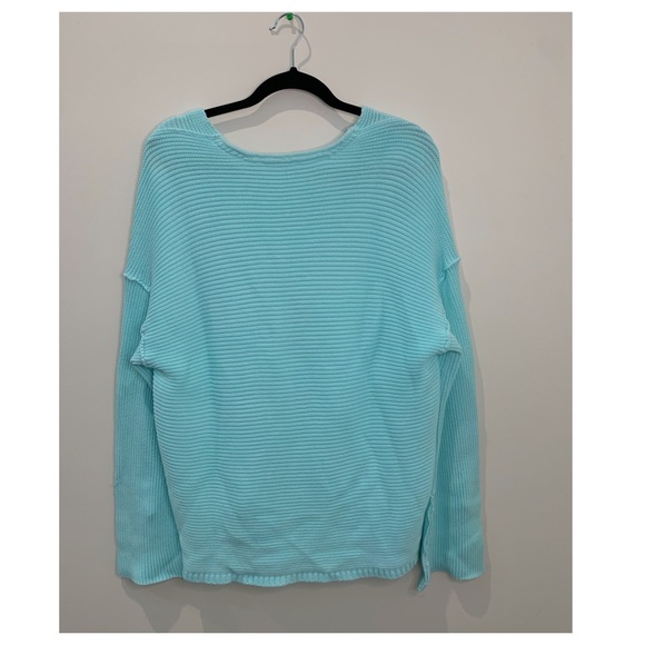 Free People Oversized Light Blue Sweater Size XS - Picture 6 of 9